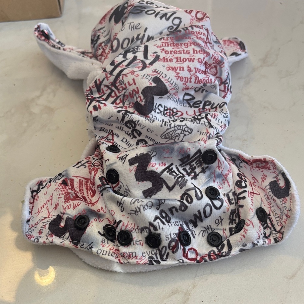 NEW~ Stylish Red and Black Cloth Diaper (Adjustable Size)